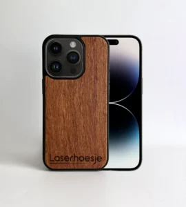 Houten telefoonhoesje rosewood iPhone 14 pro