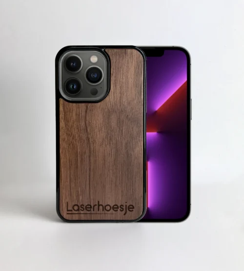 Houten telefoonhoesje walnoot iPhone 13 pro