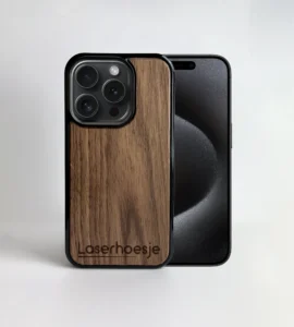 Houten hoesje iPhone 15 walnoot hout